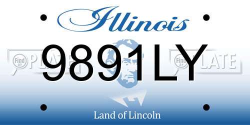 9891LY Illinois License Plate