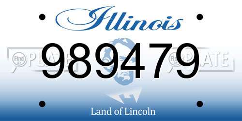 989479 Illinois License Plate