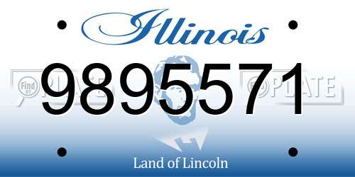 9895571 Illinois License Plate