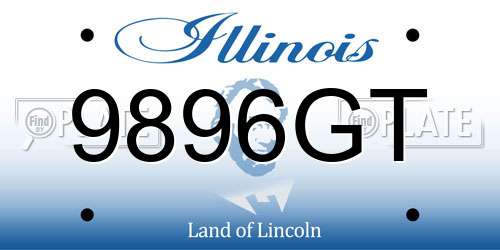 9896GT Illinois License Plate