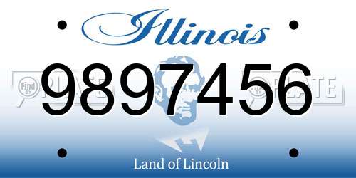 9897456 Illinois License Plate