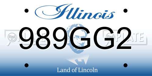 989GG2 Illinois License Plate