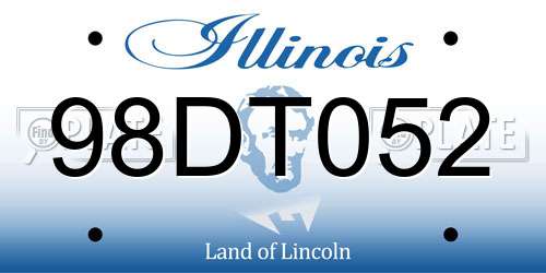 98DT052 Illinois License Plate