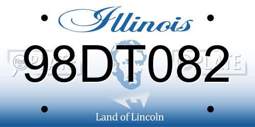 98DT082 Illinois License Plate