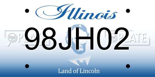 98JH02 Illinois License Plate