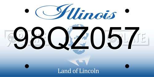 98QZ057 Illinois License Plate