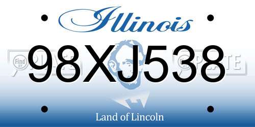 98XJ538 Illinois License Plate