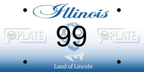 99 Illinois License Plate