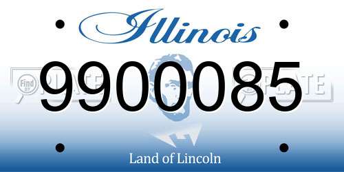 9900085 Illinois License Plate