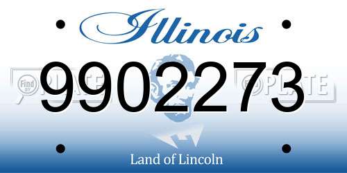 9902273 Illinois License Plate