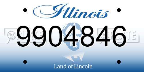 9904846 Illinois License Plate
