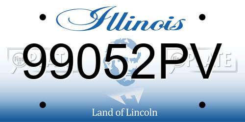 99052PV Illinois License Plate