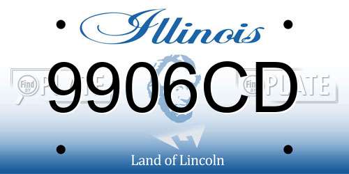 9906CD Illinois License Plate
