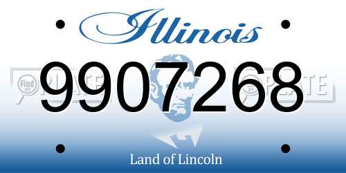 9907268 Illinois License Plate
