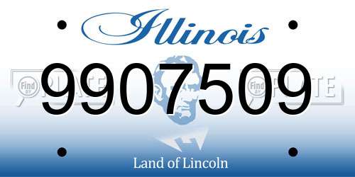 9907509 Illinois License Plate