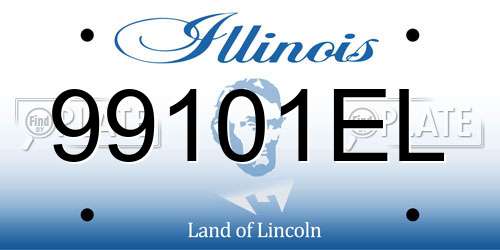 99101EL Illinois License Plate