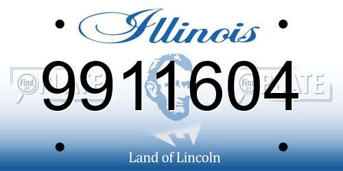9911604 Illinois License Plate
