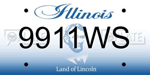 9911WS Illinois License Plate