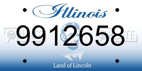 9912658 Illinois License Plate