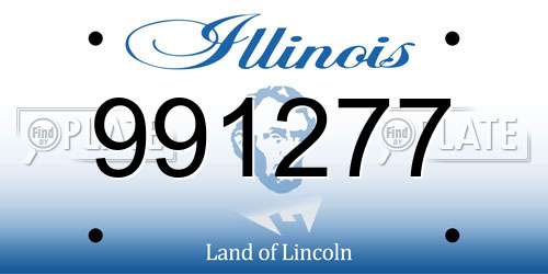 991277 Illinois License Plate
