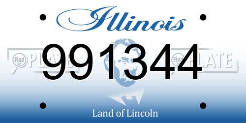 991344 Illinois License Plate