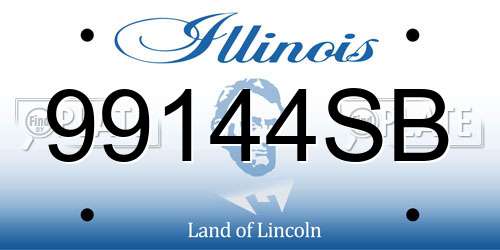 99144SB Illinois License Plate