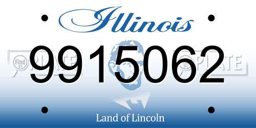 9915062 Illinois License Plate