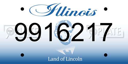 9916217 Illinois License Plate
