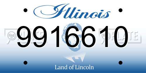 9916610 Illinois License Plate