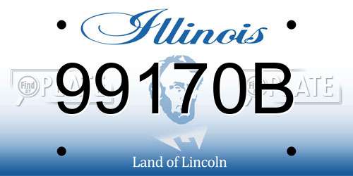 99170B Illinois License Plate