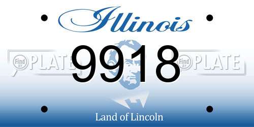 9918 Illinois License Plate