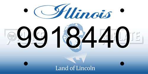 9918440 Illinois License Plate