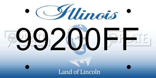 99200FF Illinois License Plate