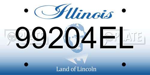 99204EL Illinois License Plate