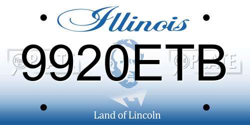 9920ETB Illinois License Plate