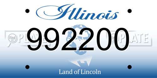 992200 Illinois License Plate