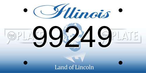 99249 Illinois License Plate