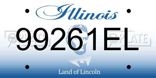 99261EL Illinois License Plate