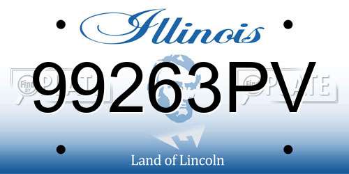 99263PV Illinois License Plate