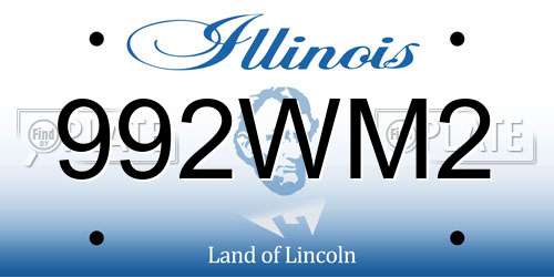 992WM2 Illinois License Plate