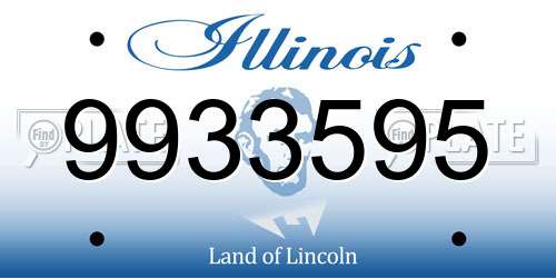 9933595 Illinois License Plate