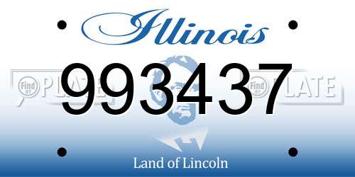 993437 Illinois License Plate