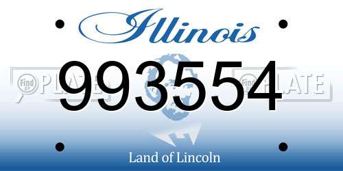 993554 Illinois License Plate