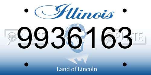 9936163 Illinois License Plate