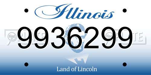 9936299 Illinois License Plate
