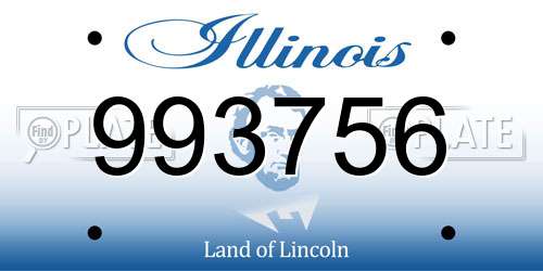 993756 Illinois License Plate