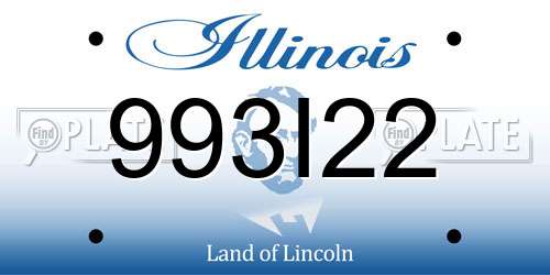 993I22 Illinois License Plate
