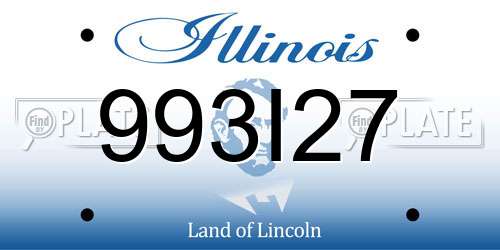 993I27 Illinois License Plate