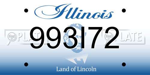 993I72 Illinois License Plate