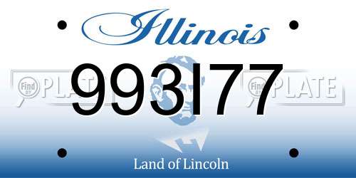 993I77 Illinois License Plate